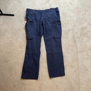 Vintage Polo Ralph Lauren Cargo Pants Men 40x30 Navy Army Paratrooper Y2K VTG